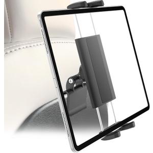 Back Seat Tablet Holder for Tesla, 360 Adjustable Model 3/Y Headrest Tablet Mount for Kids, Metal Model Y Rear Seat Stand for iPad Pro 12.9 Air Mini, Galaxy Tab/Z Fold, Fire hd, 4-13" Device