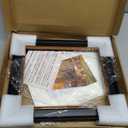 8x10 Black and Gold Picture Frame, 8 x 10 Vintage Frame with Real Glass, Display 5x7 Photo with Mat or 8x10 without Mat, Wall Hanging & Tabletop Ornate Poster Frames for Gallery Antique Dco
