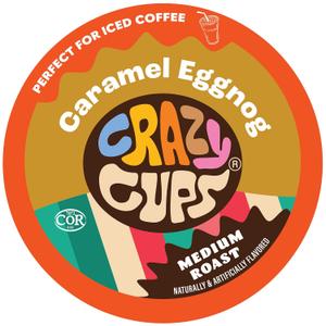 Crazy Cups Eggnog Flavored Coffee Pods, Limited Time Offer Holiday Blend Coffee, Single Serve Coffee for Keurig K Cups Machines, Medium Roast Coffee in Recyclable Pods, 22 Count