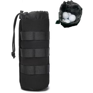 Golf Ball Bag Pouch for Balls Accessories | Store Up to 15 Balls | Portable Outfit Organizer Bag with 12 Slots | Also Great for Gym Sports Travel Tactical