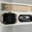 Smart Watch for Men Women Compatible with iPhone Samsung Android Phone 1.69 inch Full Touch Screen IP68 Waterproof Bluetooh Fitness Tracker Heart Rate/Sleep Monitor (Gold)