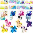 WODMAZ 24 Packs Animal Building Blocks for Kids, Unicorn Building Blocks Toy Set for Kids Classroom Prizes Goodie Bags, Valentine Gifts, Easter Basket Stuffers
