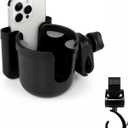 Accmor 2-in-1 Walker Cup Phone Holder with Hook Set, Wheelchair Cup Holder, Rollator Cup Holder, Cup Phone Holder for Walker, Wheelchair, Rollator, Mobility Scooter