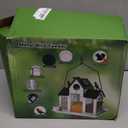 Solar Bird Feeders House for Outside Hanging, Metal Wild Bird Feeder for Outdoors, Large Cardinal Bird Feeder Birdhouses Orange