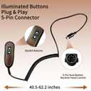 Upgraded 2 Button 5 Pin Lift Chair Remote Compatible with Golden Lift Chairs Kaidi Okin Dewert Power Recliners, Lighted Hand Control, Replace ZK1200-HC