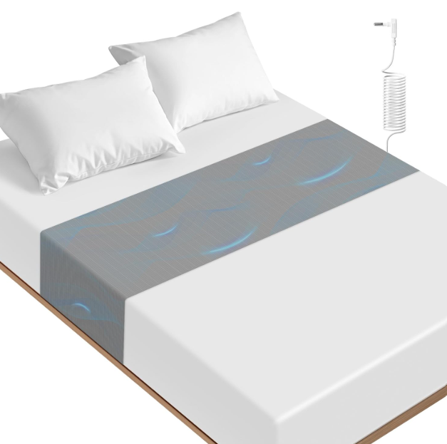 Grounding Sheets Grounding Mat for Bed, 10% Silver Fiber Grounded Fitted Bed Earth Sheets for All Mattress Sizes (Grey)