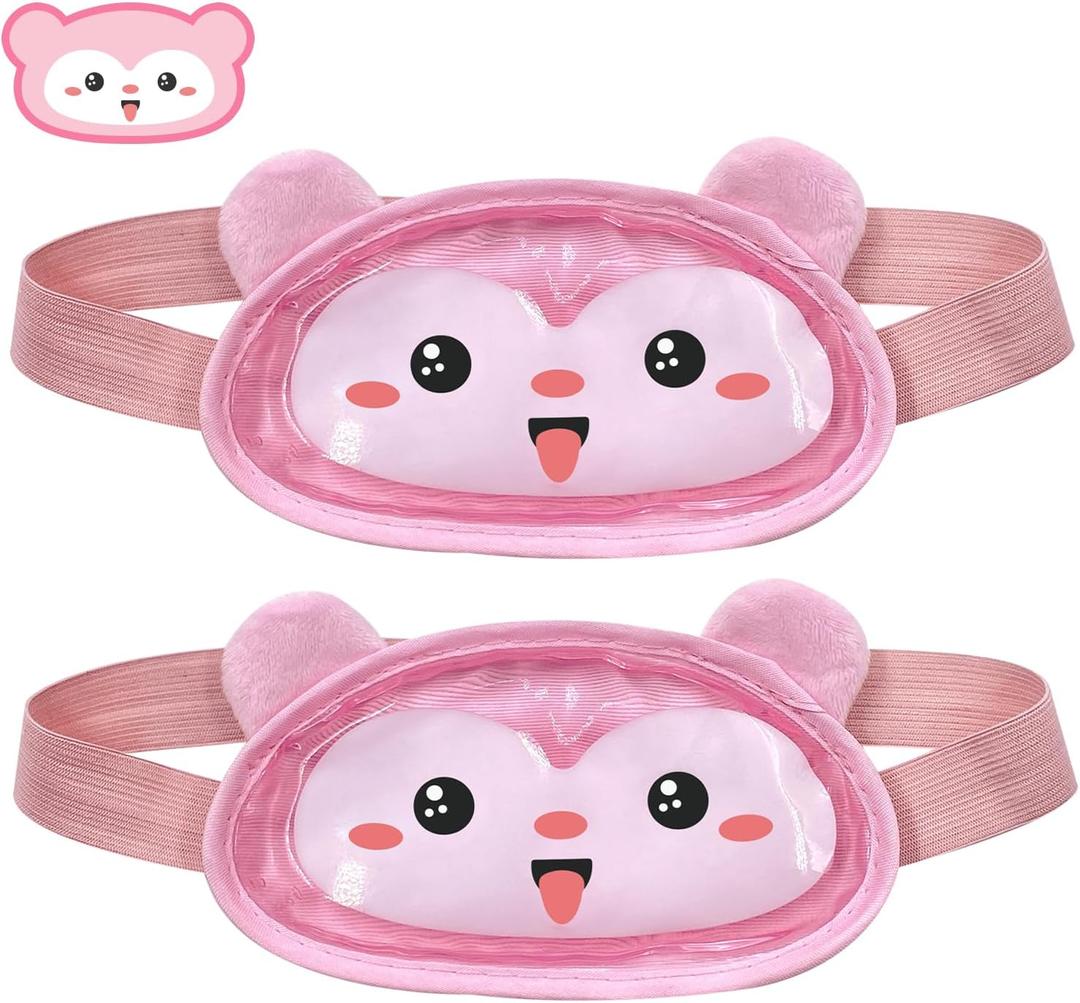 2PCS-Baby Fever Relief ice PackBoo Boo Ice Pack, Kid Reusable Ice Pack, Hot Cold Pack for Kid Injuries, Wisdom Teeth, Baby Colic, Gas and Upset Stomach, Pain Relief, Fever, Headache