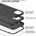 Diverbox for iPhone 15 Case - [Shockproof] [Dropproof] [with Screen Protector ] Heavy Duty Protection Phone Case Cover for Apple iPhone 15 6.1 inch (High Gloss Black)