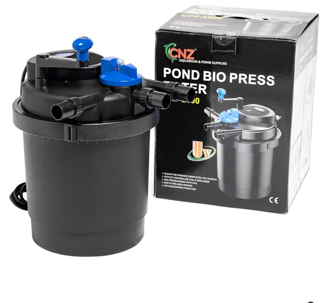 CNZ CPF-2500 Bio Pressure Pond Filter with 13w Clarifier, Up to 1600 gallons
50+ bought in past month