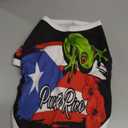 Puerto Rico Frog Flag Dog Shirt Pet Cotton T-Shirt Soft Breathable Dog Clothes Stretchy Puppy Outfit Doggy Tank Top Funny Outdoor Apparel Daily Wear for Small Medium Dogs Cats Brown, Small
