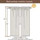 Chyhomenyc Ivory Sheer Curtains 96 Inch Length 2 Panels Set, Elegant Light Filtering Voile Window Treatment Drapes for Living Room Bedroom, 42W x 96L Inches, Set of 2, Ivory