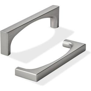 khtumeware 10 Pack Solid Handles 5-Inch(128mm) Brushed Nickel Cabinet Pulls,Heavy Duty for Kitchen Cabinets, Cupboards, Drawers and Bathroom Hardware