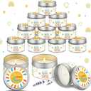 Nuanchu 12 Pcs Here Comes The Sun Baby Shower Candles Gifts Bulk for Guests Thank You Gifts Boho Rainbow Sunshine Party Favor Lavender Birthday Candles Souvenirs for Guests Gender Reveal Boy, 1.2 Oz