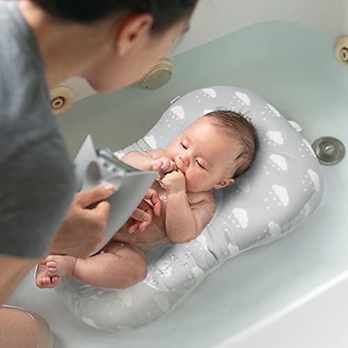 KAKIBLIN Baby Bath Mat, Baby Bath Cushion Soft Anti-Slip Pad 0-6 Month Toddler Pillow (Cloud)
