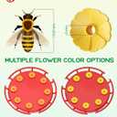 Hummingbird Feeders Outdoors Bird Feeder - Big Ant Moat Perch with 8 Bee Guard Feeding Ports, Adjustable C-Clamp Stand, 13 oz for Outside Garden Yard (Green and red)