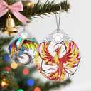 Christmas Ornament, Christmas Decoration, Stained Glass Ornament, Heirloom Keepsakes, Holiday Ornaments, Holiday Presents, Unique Xmas Gifts, Gift Exchange Ornaments, Gift Idea - Phoenix