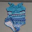 Century Star Girls Bathing Suit One Piece Swimsuit for Kids Cute Bow Striped Swimwear for 4-13 Years, (6-7 Years/M)