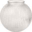 LIGHTACCENTS Clear Ribbed Ceiling Light Cover  5.9 Flush Mount Globe for Fan or Fixture Replacement  Glass Shade for Kitchen, Bathroom, Hallway, or Bedroom Ceiling Lights