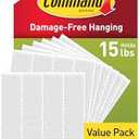 Command 15 lb Large Picture Hanging Strips 14 Pairs (28 Strips), Damage-Free Hanging Picture Hangers, No Tools Wall Hanger for Home Decor, White Adhesive, Set of 2