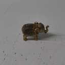 Small Elephant Statue Home Decor, Symbol of Luck and Prosperity, 4 inch Resin Antique Gold Accent Good Lucky Elephant Housewarming Gifts for Women Men Office Desk Decoration