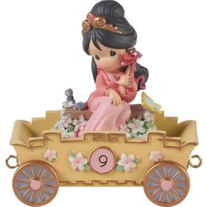 Precious Moments Disney Showcase Collection, Age 9 Birthday Resin Figurine, Disney's Mulan, 114427