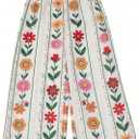 SOLY HUX Boho Wide Leg Pants Women High Waist Elastic Baggy Palazzo Pants Holiday Pants, S