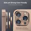 2 x Jeluse Camera Lens Protector for iPhone 17 Pro Max/17 Pro/16 Pro Max/16 Pro/15 Pro Max/15 Pro/14 Pro Max/14 Pro, 9H Tempered Glass Screen Protector Cover Alignment Kit Metal Individual Ring