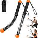 Ropeless Battle Ropes Weighted 2 Pack Portable Cordless Battle Ropes for HIIT & Cardio Full-Body Workout Tool with Non-Slip Spiral Handles, Travel-Friendly Home Gym Equipment for Women & Men