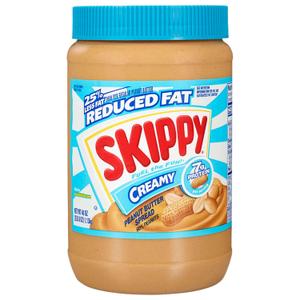 SKIPPY Peanut Butter, Creamy Reduced Fat, 40 Ounce (Pack of 8) (BBD 03/10/27)