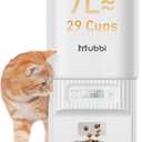 Automatic Cat Feeders, 7L/29 Cups Automatic Dog Feeder with Desiccant Bag, 1-6 Meals Ideal for 2-15mm Dry Food, Suitble for Multiple Pets, Dual Power Supply, Detachable Washable, White