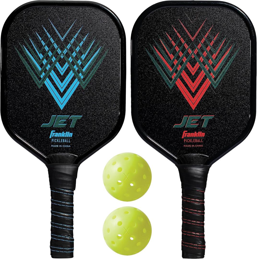 Franklin Sports Beginner Pickleball Sets - 2 + 4 Player Sets - Aluminum Paddles + X-40 Pickleballs - USA Pickleball (USAPA) Approved