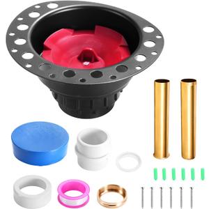 Freestanding Tub Drain Rough-in Kit, Bathtub Drain Kit with PVC Adapter and Brass Tail Pipes, Compatible with Free Standing Bathtubs, Copper Bathtub and Floor Mounted Bathtub