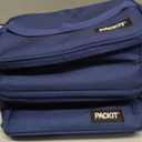 PackIt MOD 3-IN-1 Lunch Box, True Blue, Triple Function System, Insulated and Freezable with EcoFreeze Technology, Removable Crossbody Strap, Top Handle, Designed for Fresh Office or Work Lunches