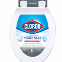 Clorox Durable Plastic Antimicrobial Protection Toilet Seat with Easy-off Hinges