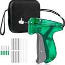 BEVTEE Stitch Gun for Clothes Mini, Micro Stitch Sewing Gun Quick Clothing Fixer, Fabric Stapler Hemming Tool Includes 1000 Black Fasteners & 1000 White Fasteners & 5 Needles & 1 EVA Zipper Bag, Green