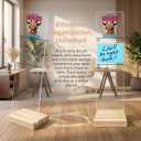 4 x Sticky Note Holder, Monitor Memo Board, Acrylic Post It Note Holder with Wooden Base, Includes 200 Notes, Desk Organizer, Funny Goat Quote “I Have Issues Surprise”, 11.8 x 3.1 inches