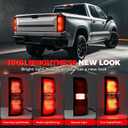 Tail Light Assembly Compatible with 2014 2015 2016-2019 Chevy Silverado 1500 2500HD 3500HD GMC Sierra 3500HD Left Driver Side Right Passenger Side Taillight Brake Lamp Bulb and Harness