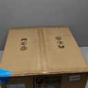 Flush Mount Ceiling Fan with Lights, 20" Low Profile Boho Ceiling Fan with Light Remote Control, Caged Rattan with 6 Speeds for Bedroom, Nursery, Living Room (Brown)