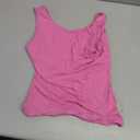 Women Sleeveless Boat Neck Tops Double Lined Backless Tank Tops Basic Fitted T Shirts 2025 (X-Small, Peach Pink)