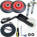 WPW10314173 Roller Drum Support Kit with WP691366 Idler Pulley 341241 Dryer Belt WPW10359269 & WPW10359270 Dryer Drum Shafts Replaces W10314171 8066065 Dryer Belt for Whirlpool Maytag Dryers