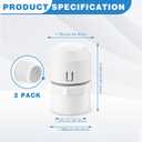 2 Pcs Automatic Air Release Valve, 1-1/4 Inch PVC Slip Fit, PVC Auto Vacuum Relief Bleeder Vent Valve for DIY Drip Irrigation Systems Garden Greenhouse Hydroponics, Prevents Air Lock & Water Hammer