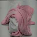 Touchat Shark Blanket Hoodie Onesie, Wearable Blankets Hoodie Adult, Warm Flannel Throw Blanket Tail Sleeping Bag, Cartoon Costume Shark Onesie Funny Gifts for Adults (Pink,M) (M: for 59-63 Inch Height)