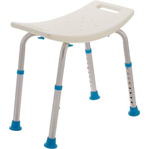Adjustable Non-Slip Bath & Shower Stool for Inside Shower, 20.08 x 12.2 x 14.17 Inch, White, (770-500)