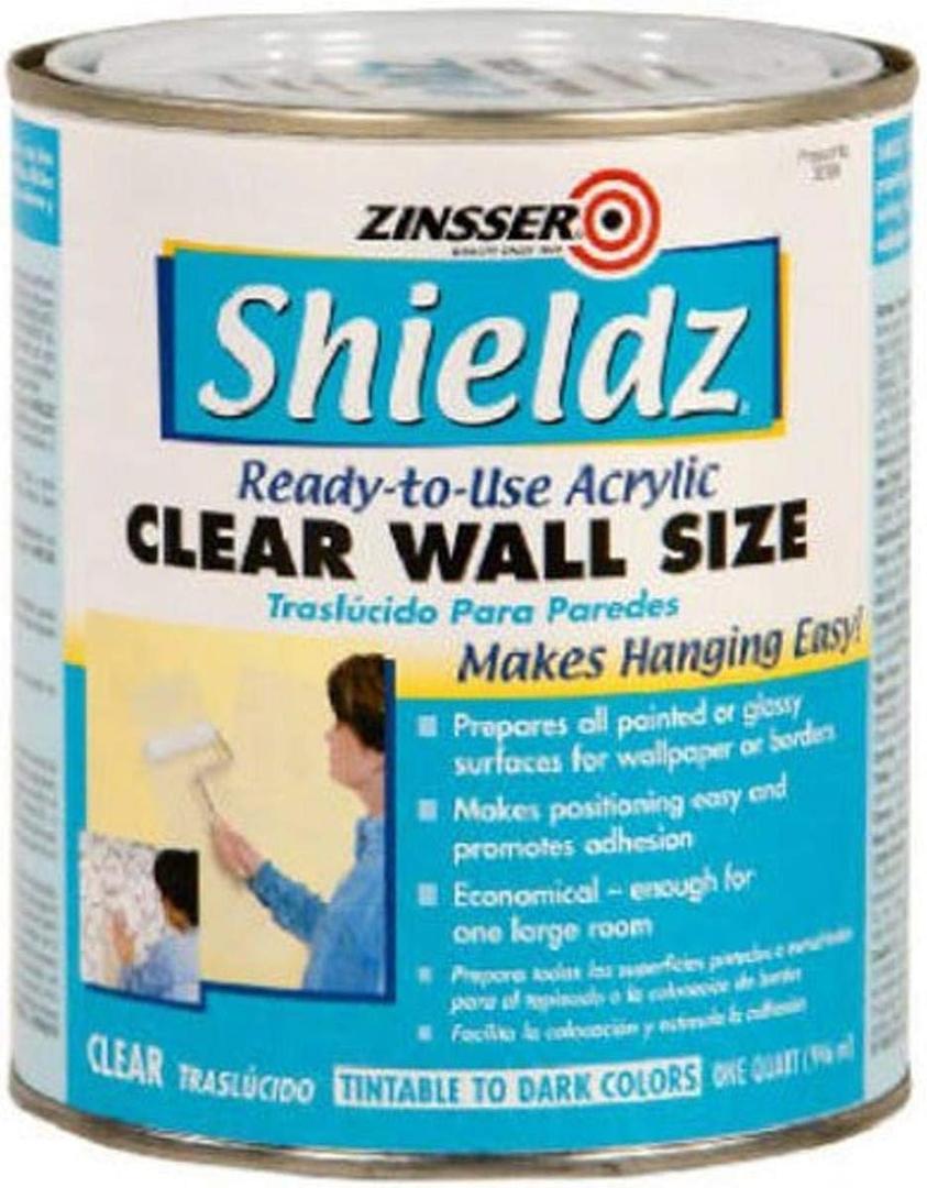 qt Zinsser 2104 Clear Shieldz Water-Based Acrylic Wallpaper Primer