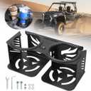 Cup Holder for Grab Bar, Passenger Grab Handle Drink Holder, UTV Cupholder Compatible with Polaris RZR XP 1000/XP Turbo/800/900 2008-2023, Fits Large Bottles & Mugs in 18-40 oz, Black