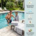 Terry Bath Towel 30 x 60 in – 60% Viscose Derived from Bamboo 40% Cotton – Pack of 6 – Grey - 730 GSM Plush & Soft Feel - Oeko-TEX Certified - Spa-Luxe Drying Comfort - Hotel-Style