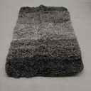 Luxury Bathroom Rug with Gradient Design, Extra Soft Microfiber, Non-Slip TPR Bottom, Gray Ombre
