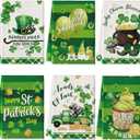Patelai 6 Pcs St. Patrick's Day Kitchen Towels Set St Patrick's Day Hand Towels Shamrock Green Dish Towel Bathroom Decorative for Irish Home Housewarming Gifts, 15.75 x 23.62 in(Cute Color,Watercolor)
