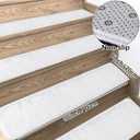 WILLBOND 6 Pcs Christmas Stair Treads Non-Slip Carpet 8 x 30 Inch Nonslip Stair Treads for Wooden Steps Indoor for Kids Pets Elders Grip Step Carpet