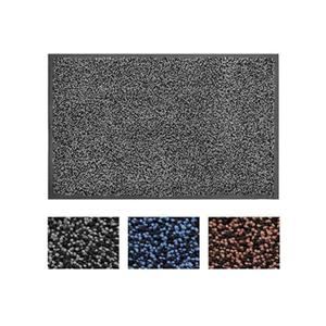 MATALL Home Entrance Door Mat - Microfiber Super Absorbent Mat Floor Mats with Durable Rubber Backing Indoor Low-Profile Doormats for House High Traffic Areas (35”x23.5”, Black&Grey)